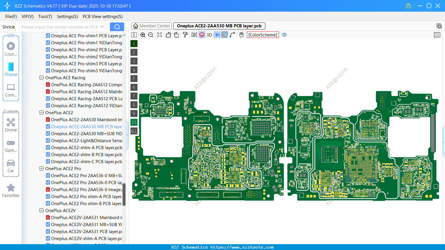 Oneplus ACE2-2AA530 MB PCB Layer